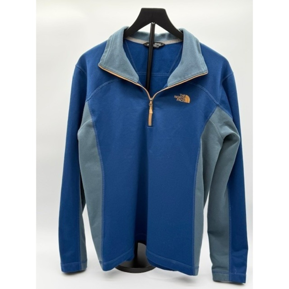 The North Face Men's M Blue 1/4 Zip Fleece Pullover Lightweight Jacket
